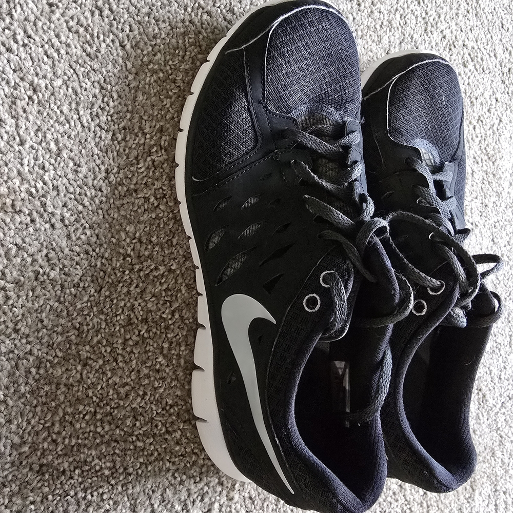 Mens Nike Black and White Athletic Sneakers